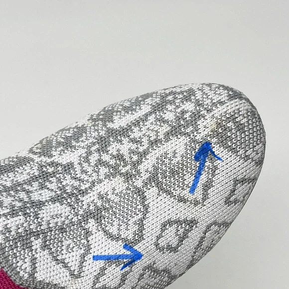 Rothy’s Slip-On Loafers Snake Skin Pattern Print Light Grey 8 - Picture 14 of 15